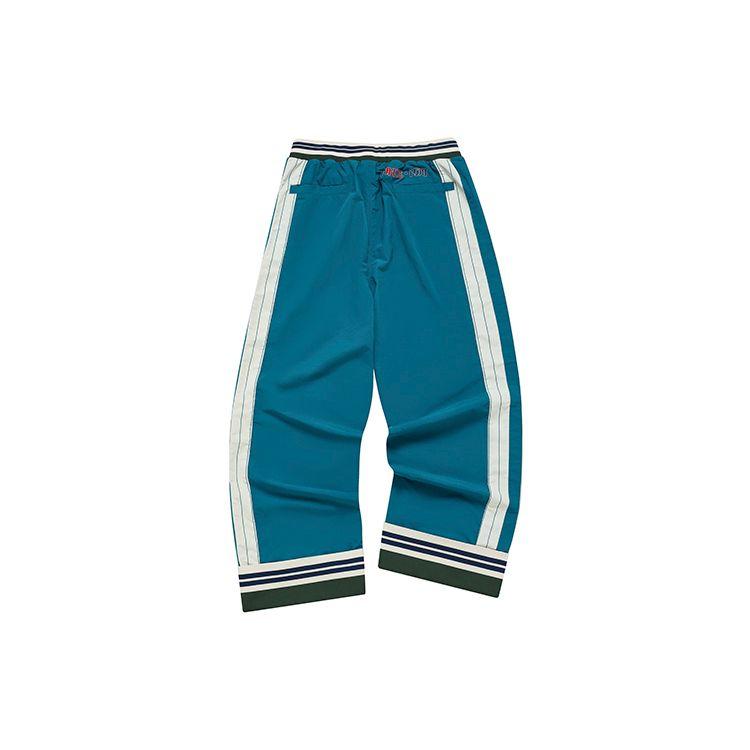 FILA Fusion Color Block Side Panel Woven Straight Leg Retro Sports Casual Pants Men bottoms Washed-Blue T11M237803F-DB