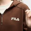 Fila Originaler cooler Nischen-Trend-Stil Kapuzen-Langarmkleid Damenkleider Leberrot F51W539303FDK