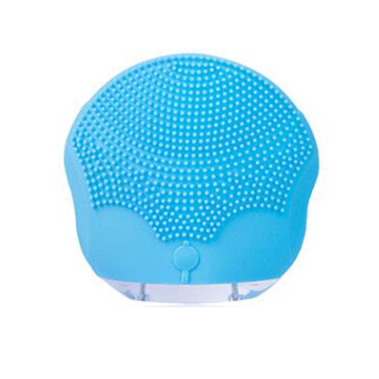 Ultrasonic Electric Silicone Facial Cleansing and Massaging Brush синий