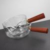 Multi-functional Glass Cooking Pots Milk Instant Noodle Pot Soup Pots Wooden Handle Open Flame Heating Kitchen Cookware Clay Pot