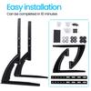50KG Universal TV Stand Max Load Legs Table Top TV Stand Pedestal Riser TV Feet for 32" - 75" Flat Curve Screen