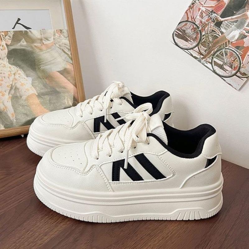 Thick-soled Heightening Little White Shoes Trendy Autumn New Casual Women's Shoes Versatile Student Board Shoes Women