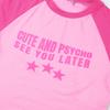 Y2K letter printed pink street personality spicy girl exposed navel slim fit round neck t-shirt