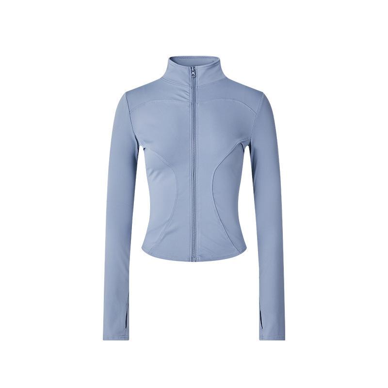 Sunscreen Clothes Pilates Yoga Clothes Jacket Slim Stand-up Collar Zipper Fitness Clothes Running Quick-drying Breathable Sports Top