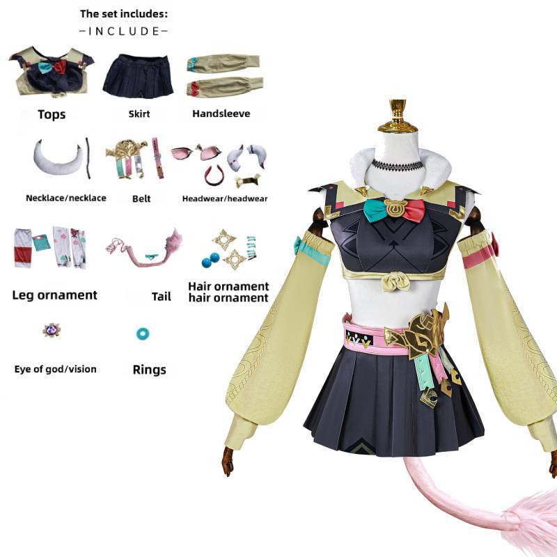 Genshin Impact Varesa Cosplay Costume With Accessories For Anime Role Play