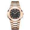 PLADEN Mens Quartz Watch Stainless Steel Waterproof Luminous Casual Sports Wristwatch
