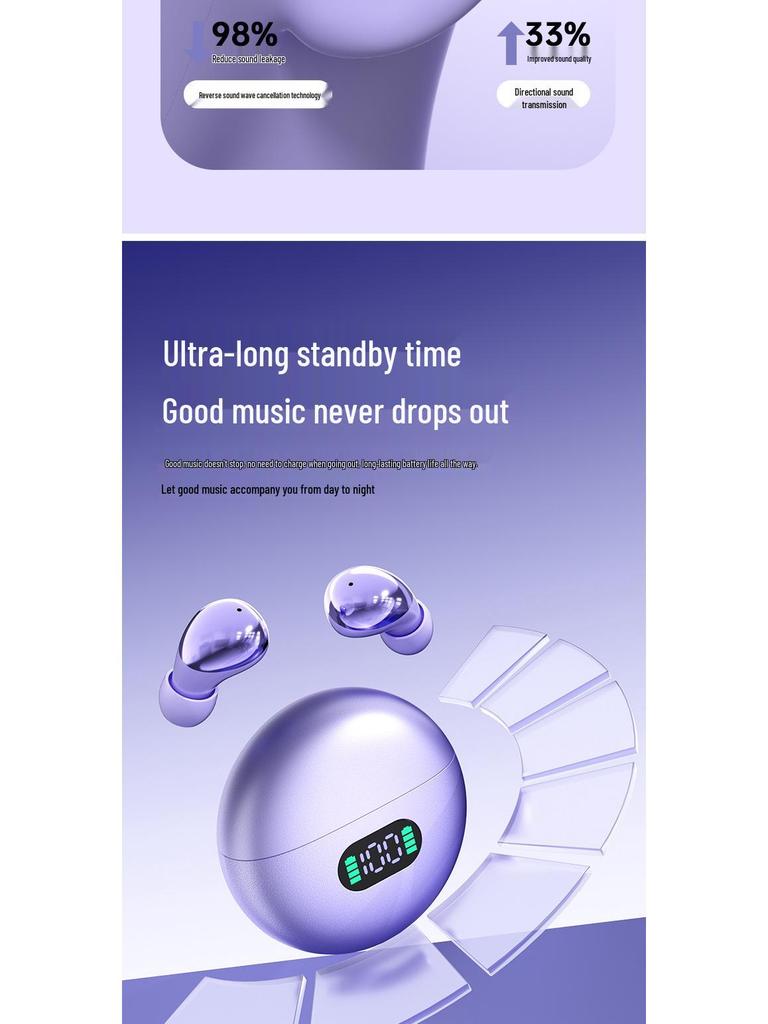 2025 Q61 Wireless Bluetooth Earphones: High-Quality Sound, In-Ear Design, Long Battery Life.
