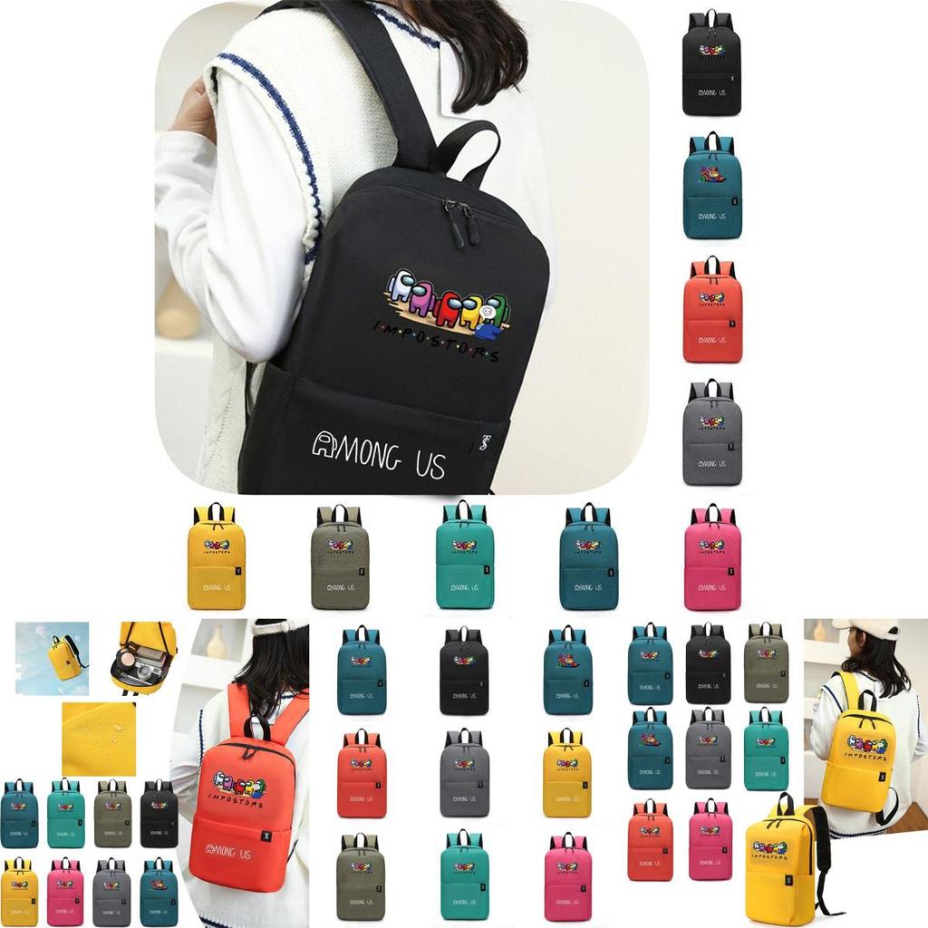 Us Among Visor Backpack Kids Rucksack Crewmate Back To School Bag Sus Impostor