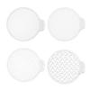 Modern Style 4 Pack Shower Drain Hair Catcher Bathroom Sink Filter NonSlip Design ABS