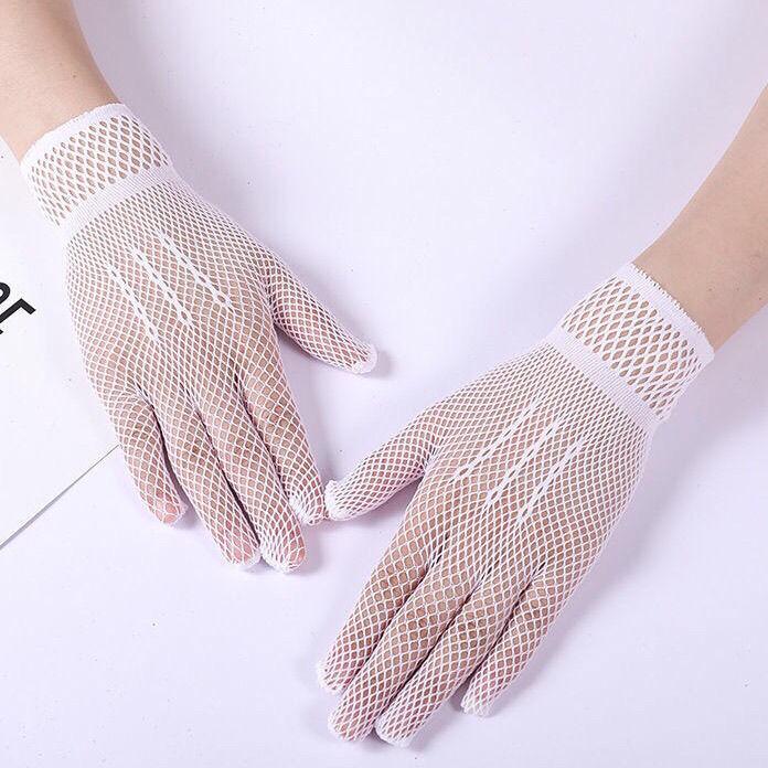 Летние кружевные перчатки, женские сетчатые солнцезащитные тонкие ажурные кружевные ретро элегантные танцевальные перчатки для невесты белый