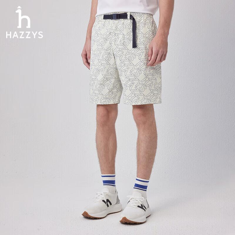 HAZZYS Men s Summer Vacation Letter Print Woven Shorts 34