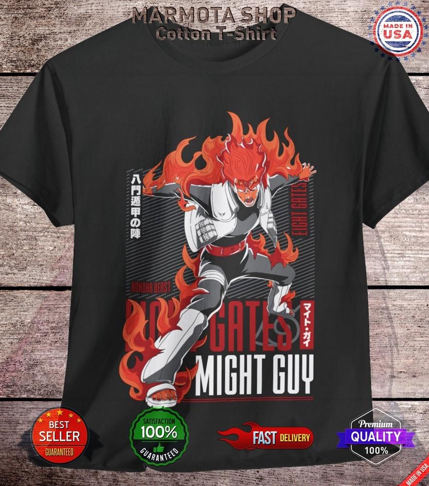 

Might Guy Shirt Naruto Shippuden Maito Gai Unisex Anime Tee T-Shirt All Size Lee 2XL