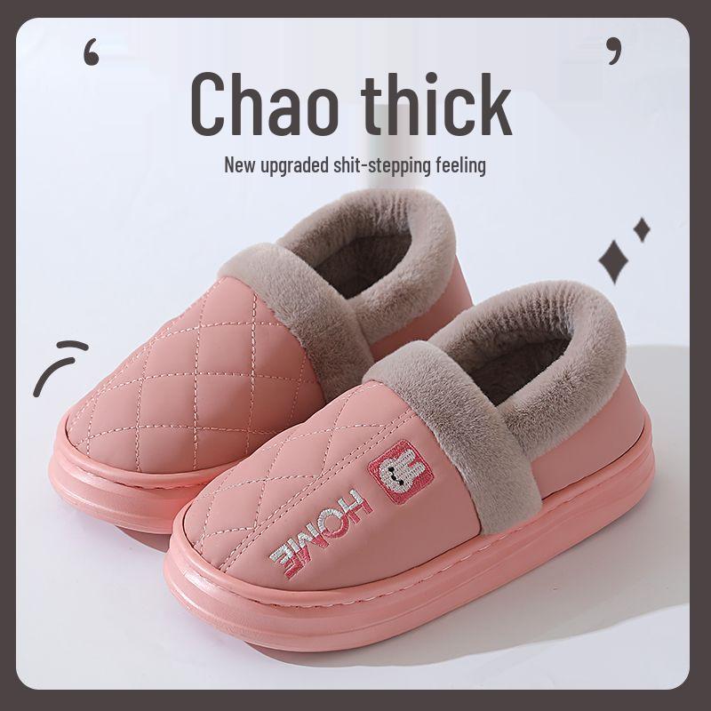 2025 Winter Wasserdichte Baumwollpantoffeln: Dicke Sohle, Rutschfest, Fersenbedeckend, Indoor- & Outdoor-Schuhe für Damen & Herren