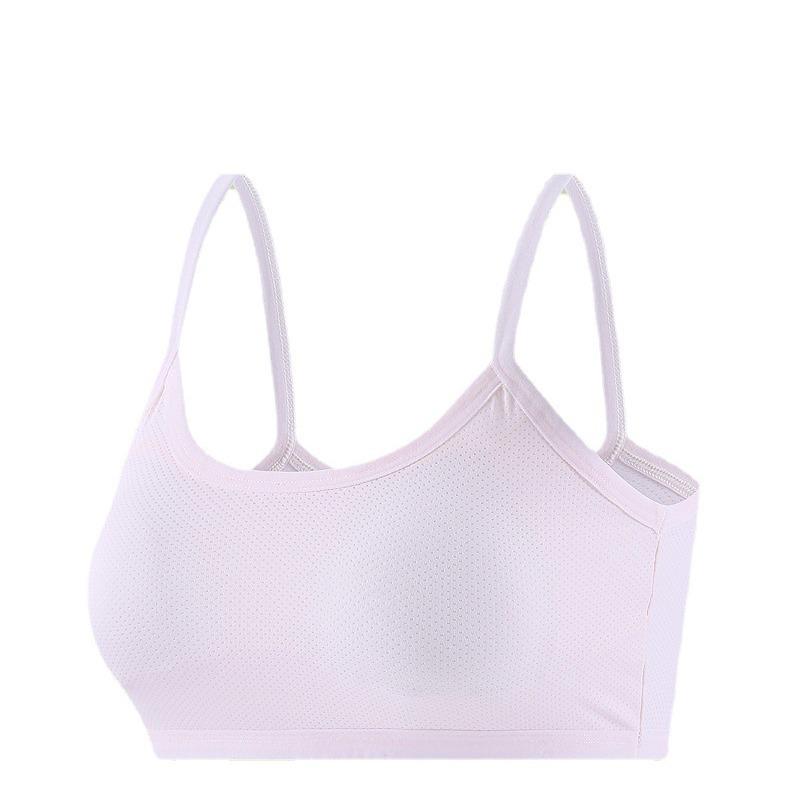 Girls' Cotton Training Bra: Thin, Shockproof Sports Vest for Puberty