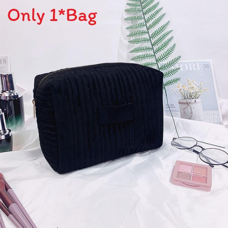 Borsa da Trucco in Velluto Organizer da Viaggio con Cerniera per Donne e Uomini