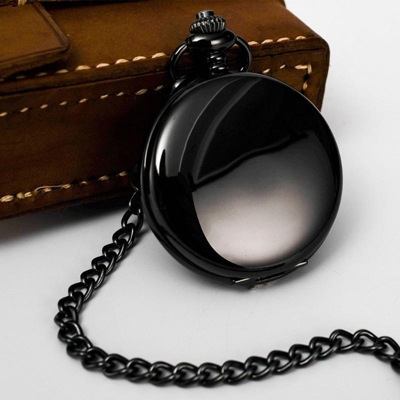 Pocket Watch Smooth Laser Logo Lettering Retro Flip Two-sided Light Quartz Pocket Watch Boshiya Casual Pocket Watch