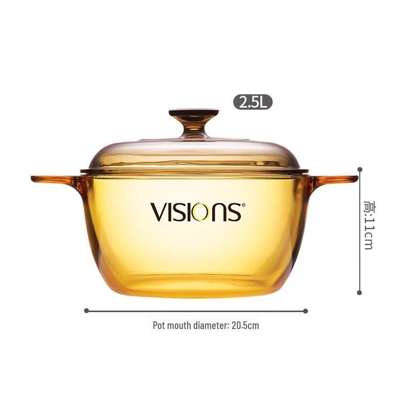 Corning VISIONS Crystal Clear Glass Cookpot 2.5L