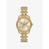 Mini Bryant Pavé Logo Gold-Tone Watch MK7540