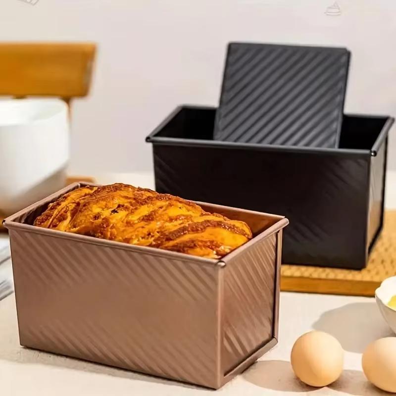 1 pz teglia rettangolare per plumcake con coperchio stampo per cottura del pane torta tostato antiaderente scatola per toast con coperchio stampo per pane in acciaio alluminato