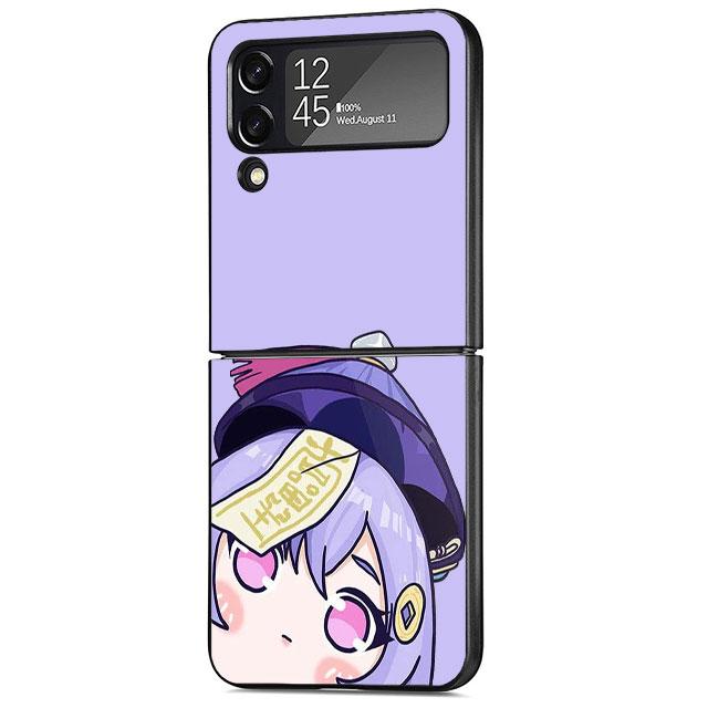 Hard PC Case for Samsung Galaxy Z Flip 4 Z Flip 3 5G ZFlip ZFlip3 zflip ZFlip4 Flip4 Hard PC Cases Cute Genshin Impact Coque