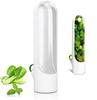 Herb Storage Box With Moisturizing Base And Ventilation Function Bpa-Free Plastic Suitable For Refrigerator Kitchen Gadgets