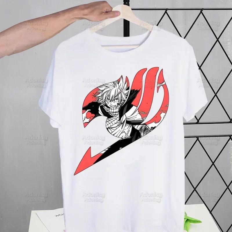 Anime Fairy Tail Kreslený Natsu Erza Gray Lucy Trička Léto Pánské/Dámské Hip Hopové Tričko Streetwear trička Krátký Rukáv Topy