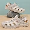 Fashion Breathable Summer Mens Sandals Classic Leather Casual Shoes Outdoor Man Beach Shoes Roman Sneakers Quick Dry Wading Aqua Shoes