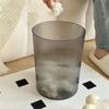 Transparent Waste Bin Striped Garbage Container Wastebasket Plastic Trash Can  Kitchen