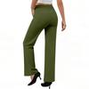 Pantaloni da Donna Elasticizzati a Vita Alta Vestibilità Casual Gamba Larga Lunghi Pantaloni con Tasche