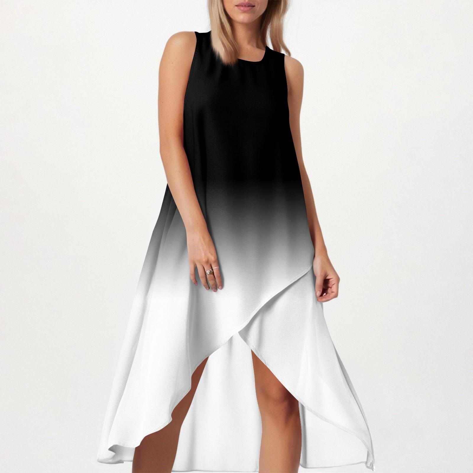 

Женское свободное повседневное модное платье с квадратным круглым вырезом, однотонное, пляжная юбка с разрезом сбоку, без рукавов, юбка из хлопка и льна XL белый