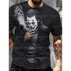 Joker 3D Printed T-shirt Summer New Street Fashion Round Neck Short Sleeved