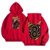 Unisex Lightweight Long Sleeve Pullover Hoodie with Pocket and Print for Casual Wear