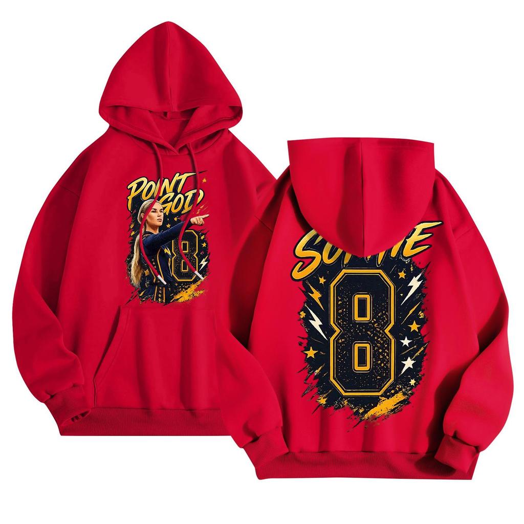 Unisex Lightweight Long Sleeve Pullover Hoodie with Pocket and Print for Casual Wear