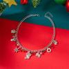 Fashion Christmas Metal Chain Necklace for Women Crystal Zircon Elk Santa Claus Snowman Bell Xmas Tree Pendant Choker Jewelry