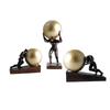 Modern Gymnastics Ball-Pushing Sculpture Figurine Lifting Ball Abstract Art Statue Decorative Craft TV Cabinet Living Room Decor