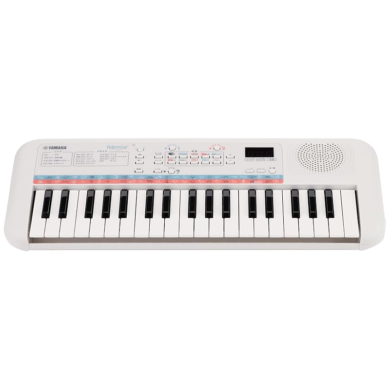 Yamaha Electronic Keyboard PSS-E30 Remie (White) with 37 Mini Keys, Quiz Mode, and Automatic Accompaniment Function.