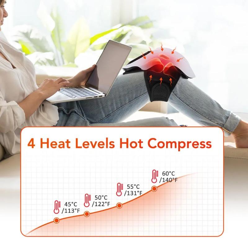 2026 new New Infrared Knee Massager Heating Vibration 4 Thermal Levels Large LED Screen Knee Warmer Massage Device Deep Muscle Relaxation