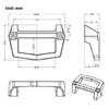 RVs Trailer Toolbox Handle For Truck Roof Platform Non Slip Grip Handle Heavy Duty Nylon Construction Easy Installation