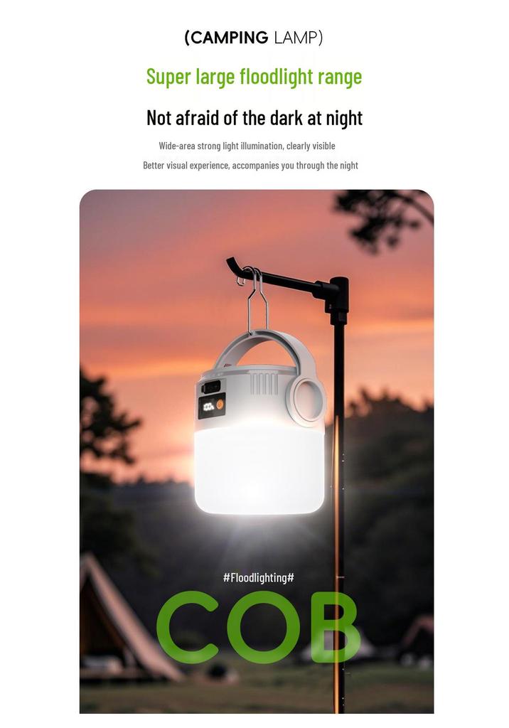 Solar Camping Light with Ultra-Long Battery for Outdoor, Market Stall, Tent, and Emergency Use