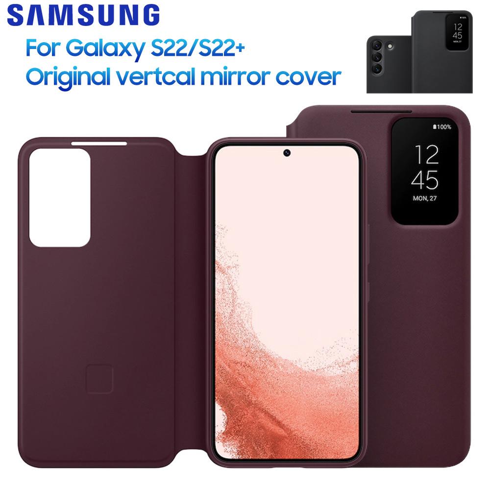 Samsung Galaxy S22 S22+ S22 Plus S-View Wallet Phone Case For Samsung Galaxy S22 S22+ Protective Cover with Smart Small Screen View