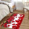 Luxury Beautiful Rose Print Kitchen Mat Soft Thickened Kitchen Floor Mat Waterproof Non-slip Oil-proof Floor Mat Runner Rug