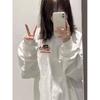 Trendy crayon small round neck loose sweater jacket women's autumn and winter velvet small pullover long-sleeved