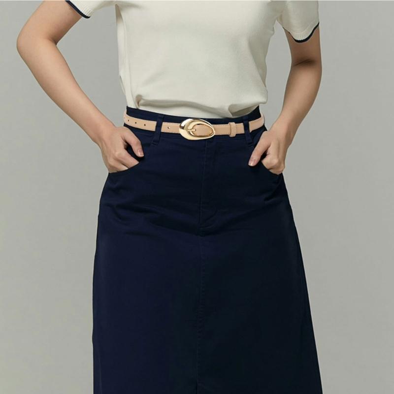 Stylish Adjustable PU Leather Belts Retros Trendy Accessory Fashion Luxurious Belt for Women Daily Outfits