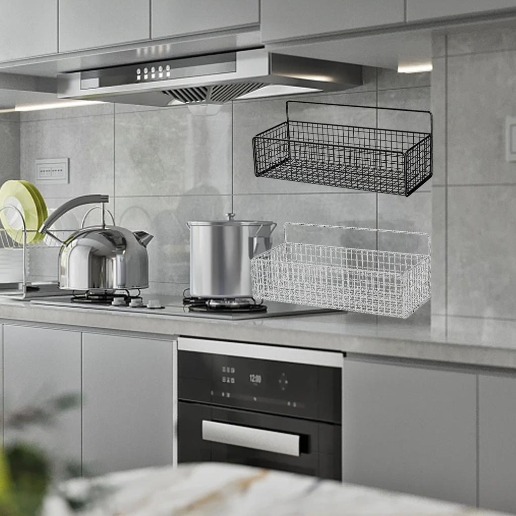 Kuchyňský závěsný úložný regál Nástěnný úložný koš Závěsný nástěnný organizér bez vrtání Košíky do ložnice na koleji