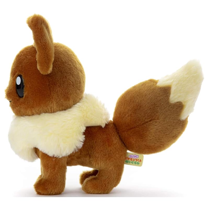 Takara Tomy Arts Pokémon I Choose You! Plush Toy Eevee, Approximately 21cm Tall