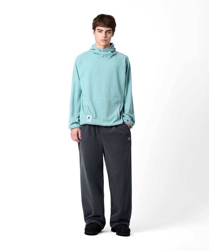CHAMPION Waffle Fleece High-Neck Hoodie Green