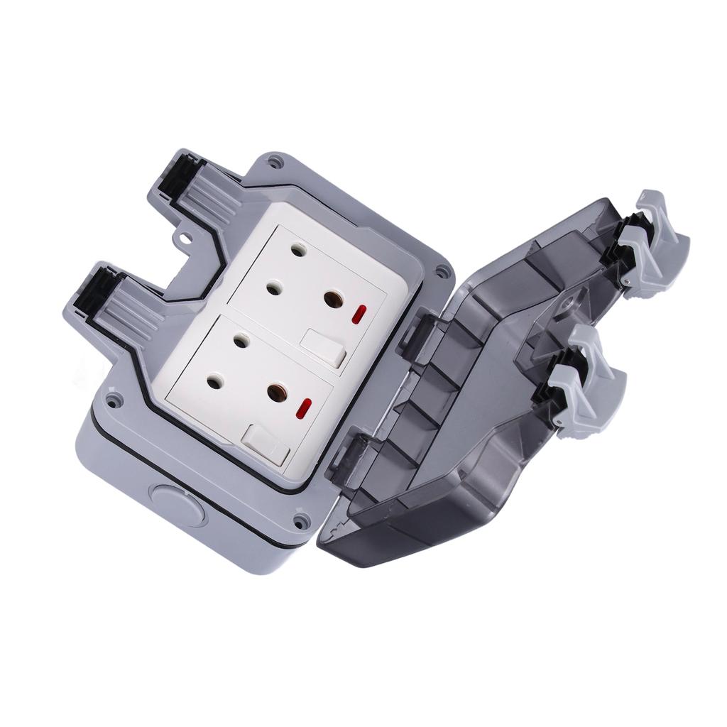Cover Box Oulet IP66 Weatherproof South Africa Outdoor Socket with Switches Indicator Lights