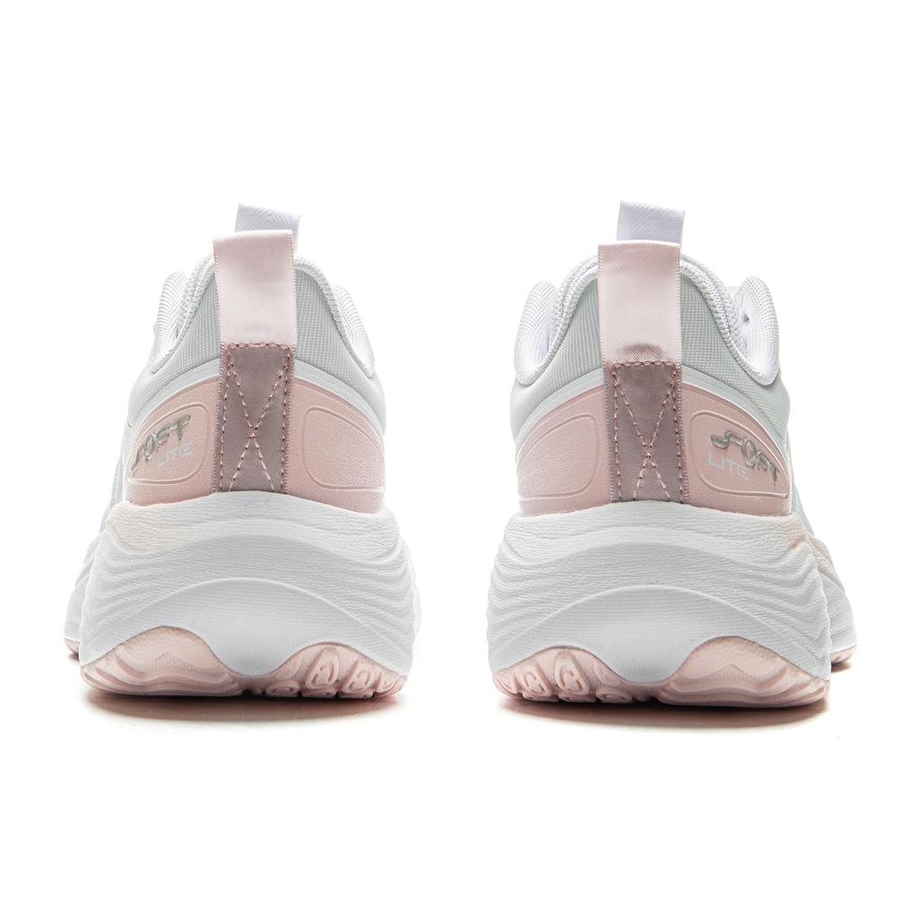 Li-Ning Lite Soft Resilient Thick Sole Height Increasing Non-Slip Wear-Resistant Breathable Lightweight Low-Top Casual Shoes Women sneaker AGLU162-1