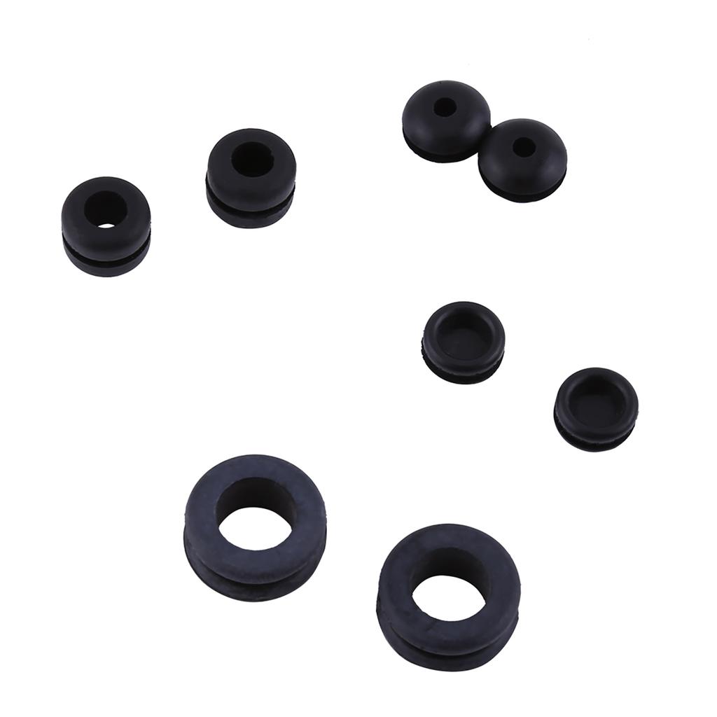 125pcs 18 Sizes Rubber Grommet Firewall Hole Plug Set Electrical Wire Gasket Assortment Kit