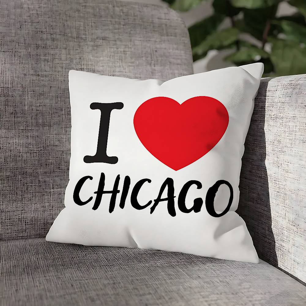 Hot Cites I Love NY LONDON Throw Pillow Case For 55cm 40cm 45cm 50cm 30cm Square Office Pillowship Cover
